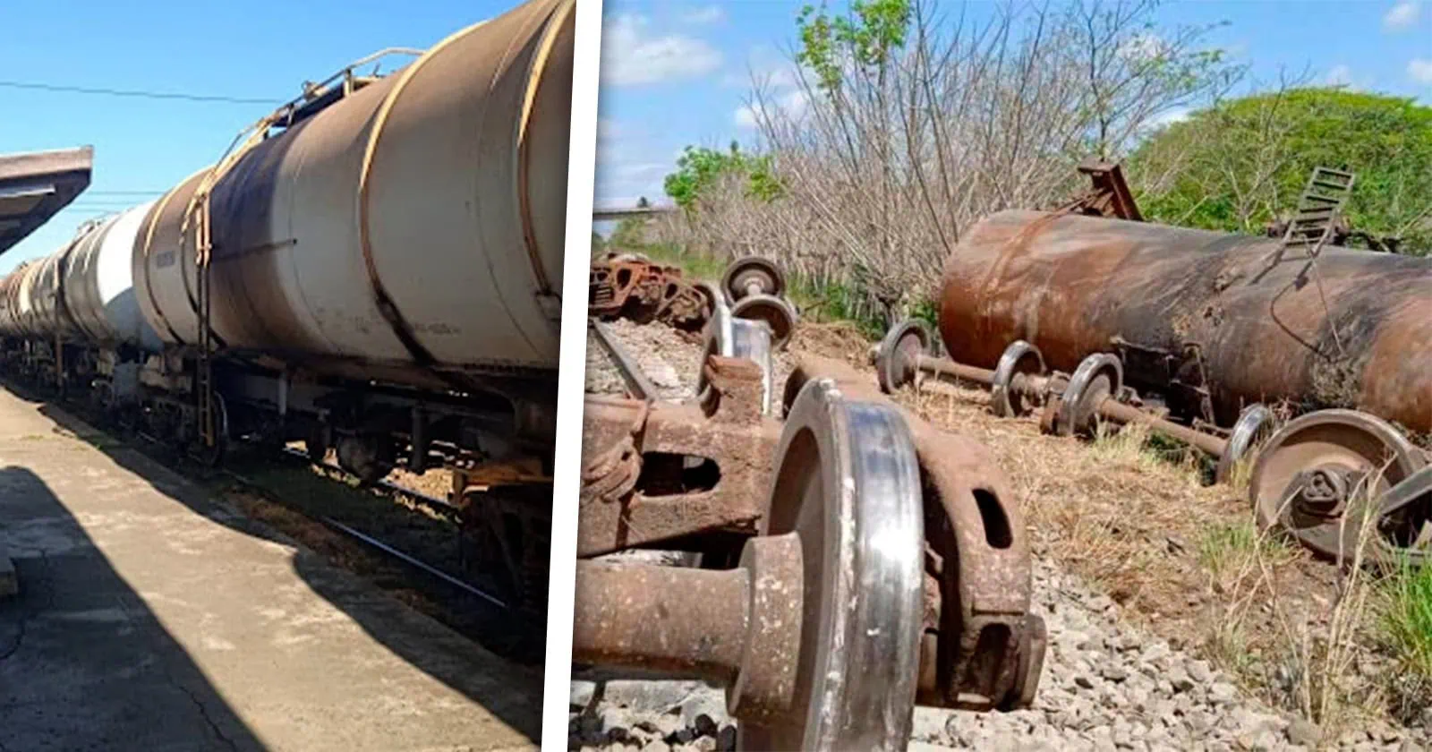Aplican Medidas Ante Derrame de Petróleo Tras Descarrilamiento de Tren en Cuba