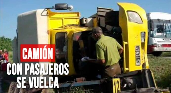 Camión con Pasajeros se Vuelca en Camagüey: Seis Heridos Incluida una Mujer Embarazada