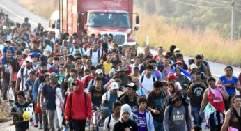 Caravana de Migrantes se Reagrupa Tras su Disolución y Avanzan en Travesía