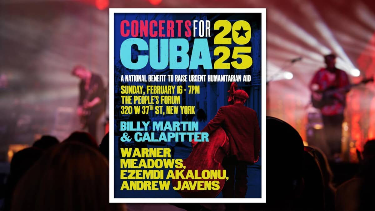 Concierto Benéfico en Estados Unidos Busca Recaudar $50 000 para Ayuda Humanitaria para Cuba