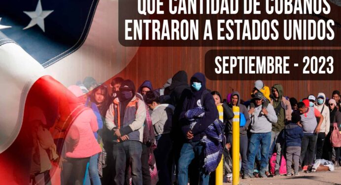 ¿Cuántos migrantes cubanos entraron a Estados Unidos en Septiembre de 2023?