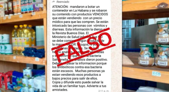 Gobierno de La Habana Desmiente Supuesta Intoxicación por Consumo de Productos Vencidos