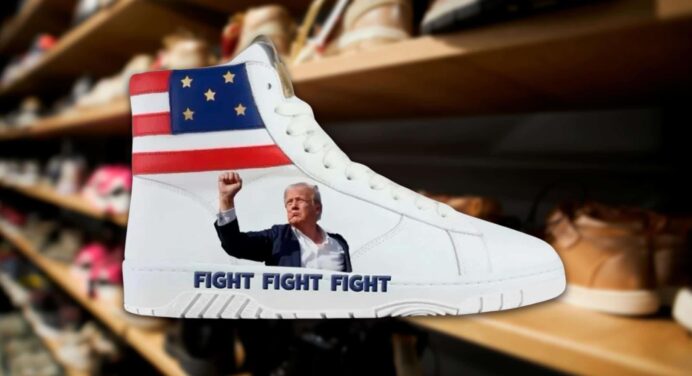 Empresa de Trump Comercializa Calzado Deportivo con la Imagen Ensangrentada de su Atentado