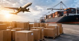 Paquetes preparados para envío marítimo y aéreo con destino a Cuba.