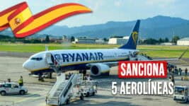 España Sanciona 5 Aerolíneas