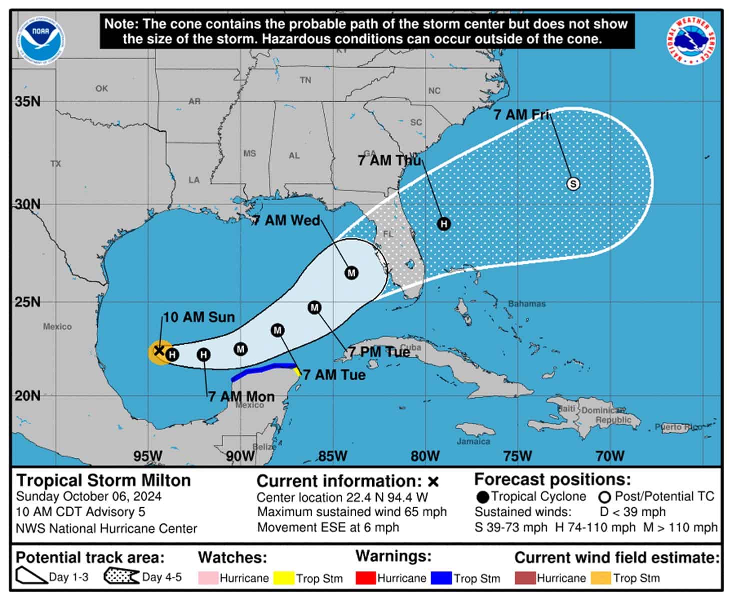 Florida en Estado de Emergencia Ante Inminente Afectación de Milton