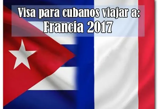 Visa para cubanos viajar a Francia 2017