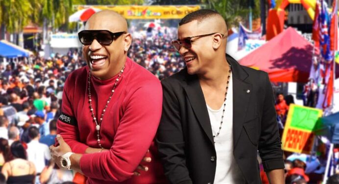 Gente de Zona Kings of the 2024 Carnival at the Calle Ocho Music Festival in Miami