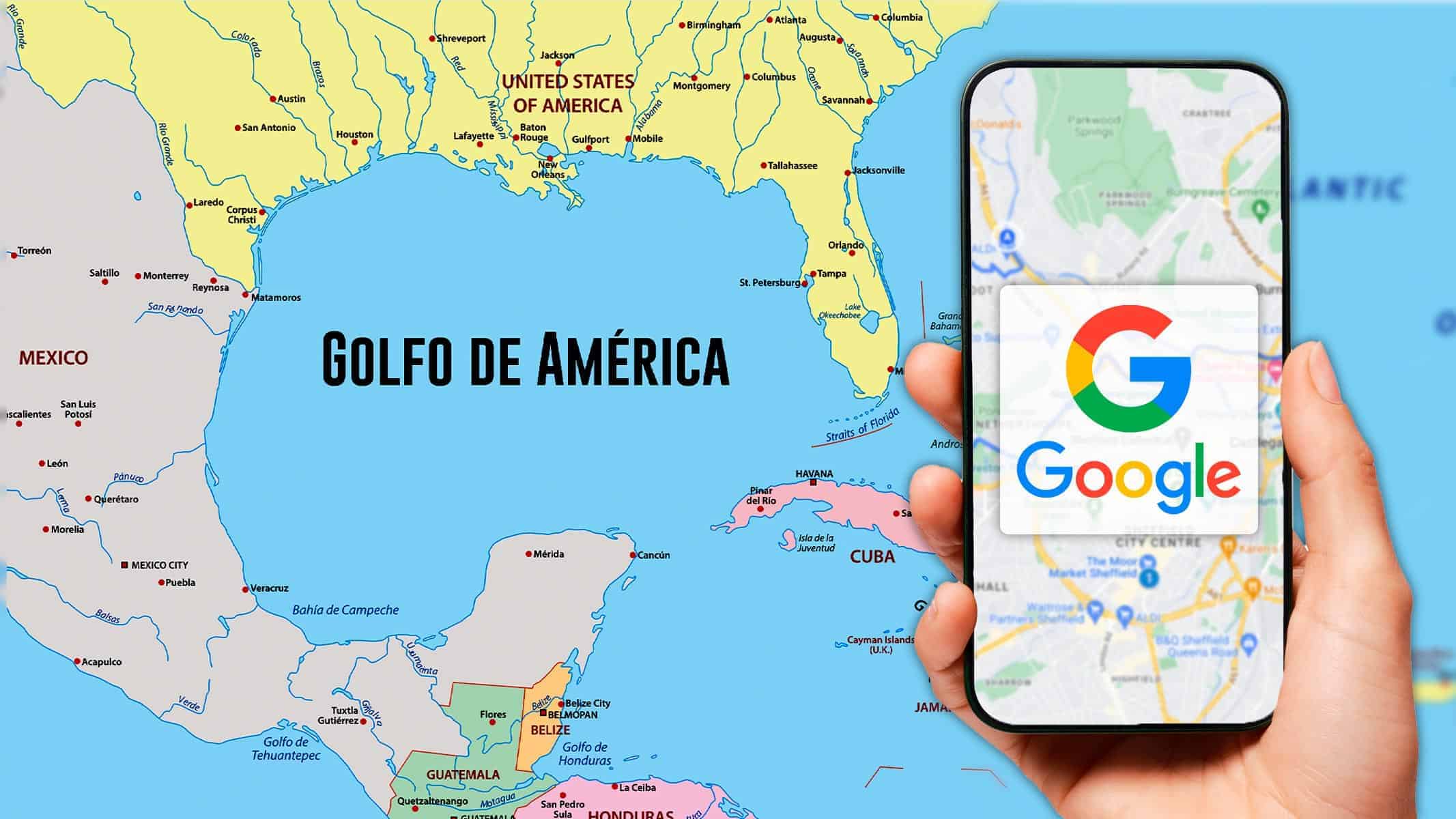 Google Adapta Mapas al Decreto de Trump: ¿Por Qué el Golfo de México Será Renombrado Como Golfo de América?