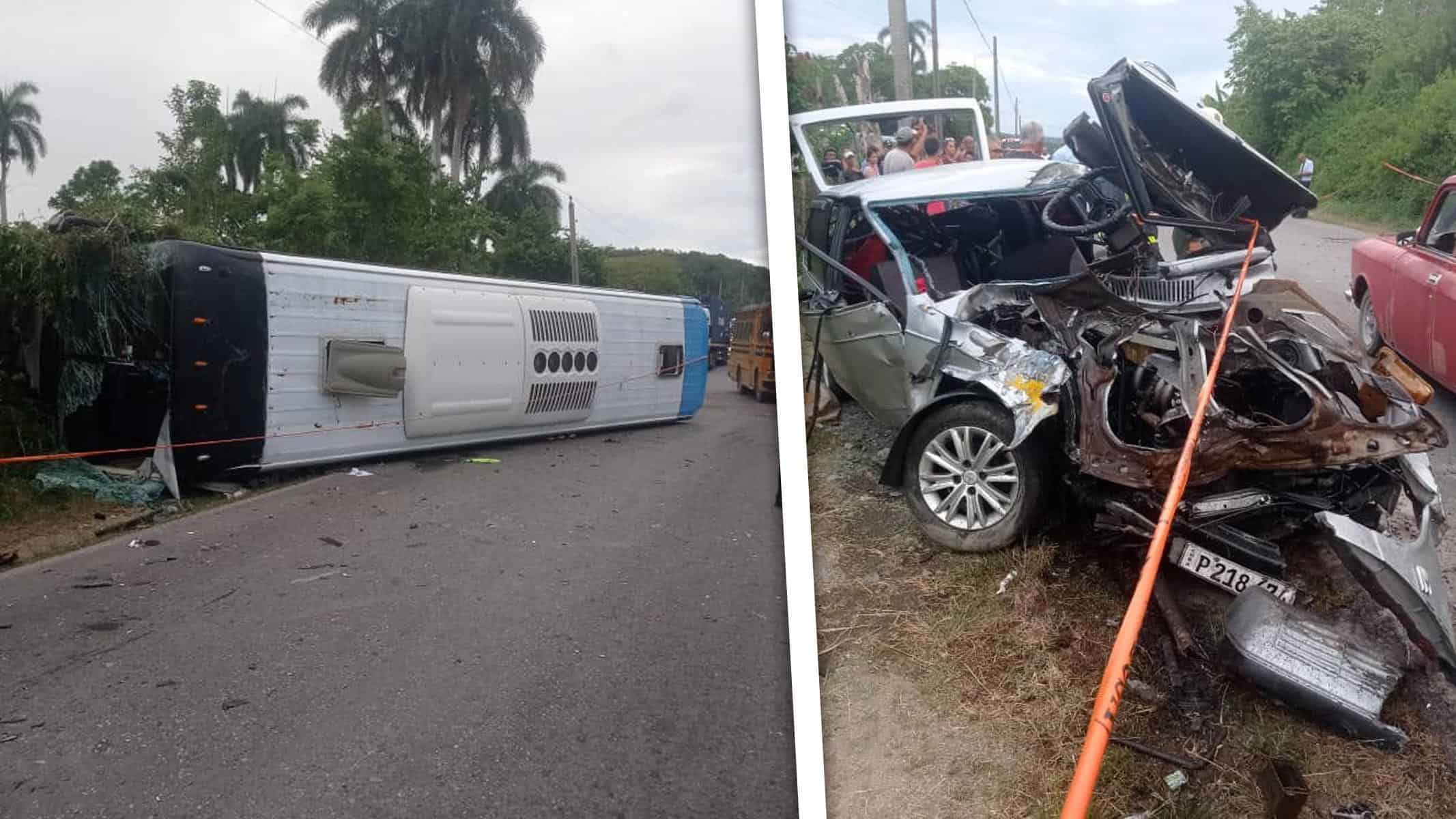 Guagua Turística y Auto Ligero Colisionan en Villa Clara: Un Fallecido y 26 Heridos