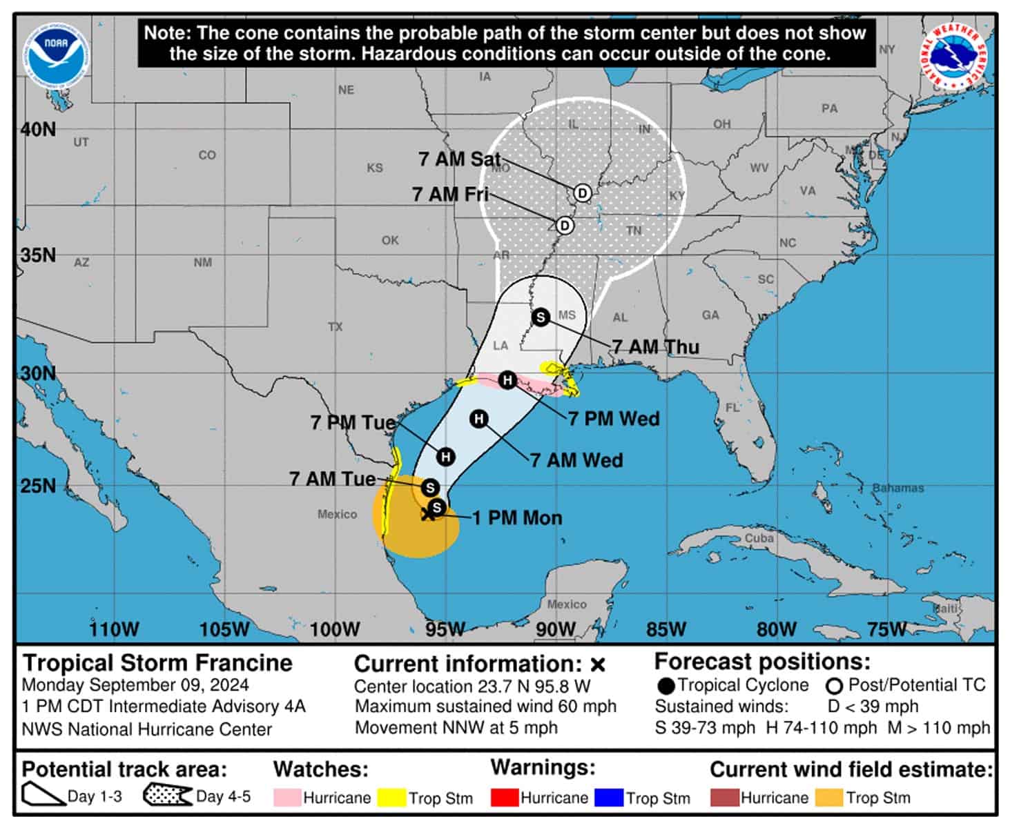 La Tormenta Tropical Francine Amenaza con Convertirse en Huracán y Afectar Estados Unidos y México