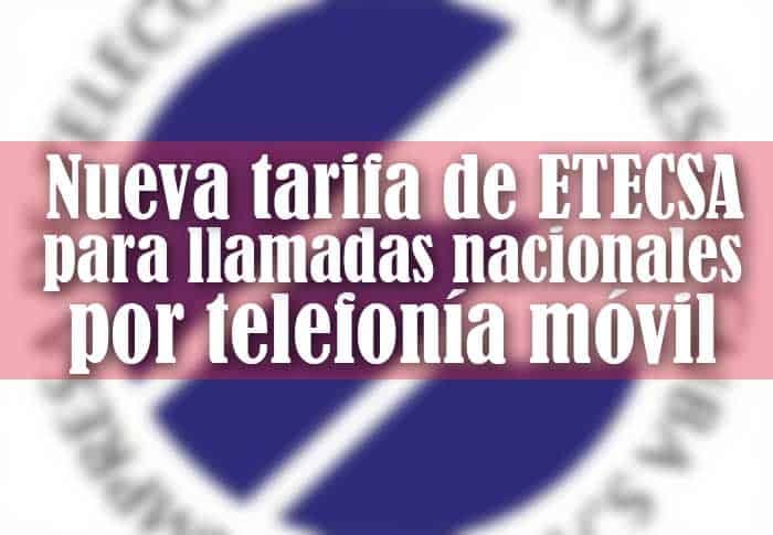 Nueva tarifa de ETECSA