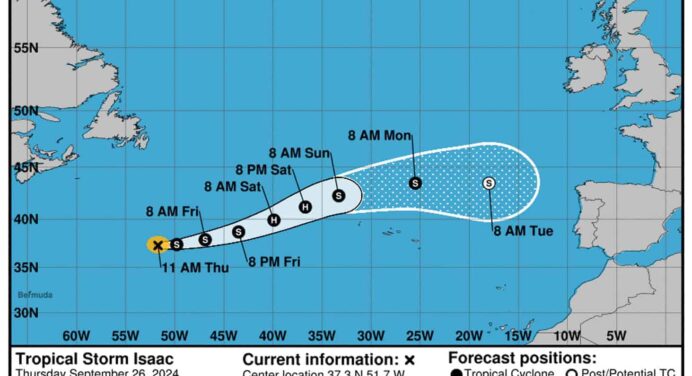 Se Forma Isaac: Otra tormenta Tropical en el Atlántico