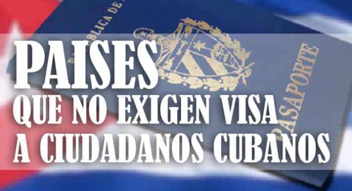 Paises de LIBRE VISADO para Cubanos 2019