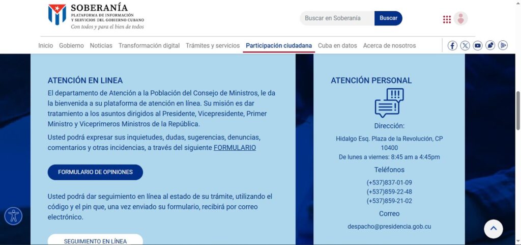 Atención en línea