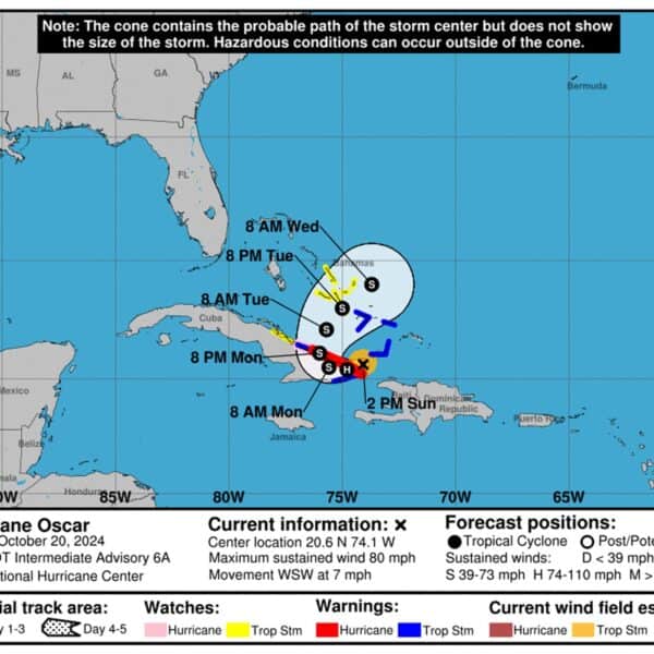 ¿Por Cuáles Localidades Entrará el Huracán Oscar a Cuba? Última Actualización