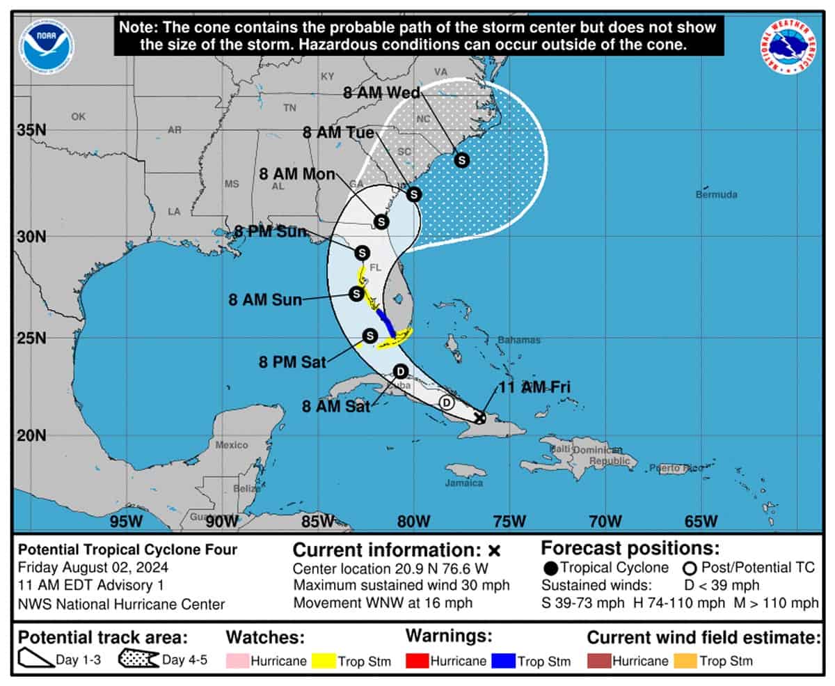 Probabilidad de Chubascos Lluvias y Tormentas Eléctricas en Cuba Este Fin de Semana