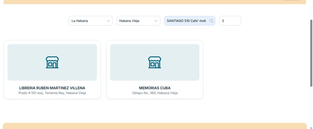 Productos en la Web de Café Santiago 510
