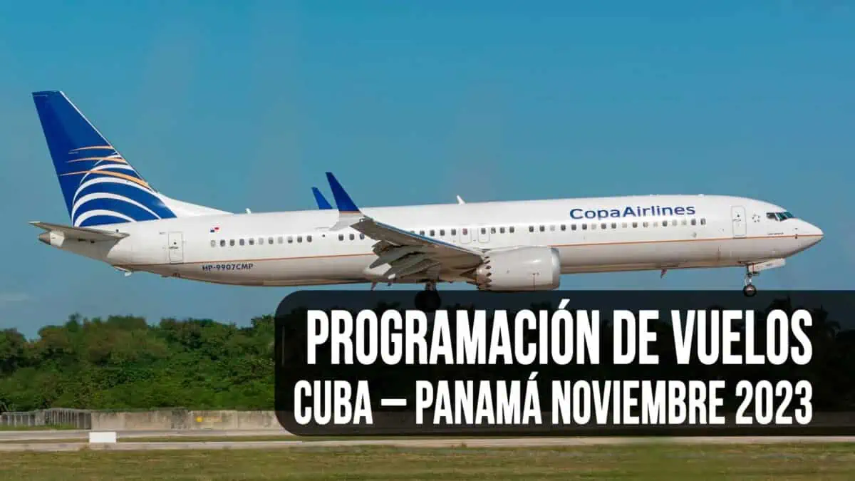 Programación de Vuelos Cuba – Panamá Noviembre 2023