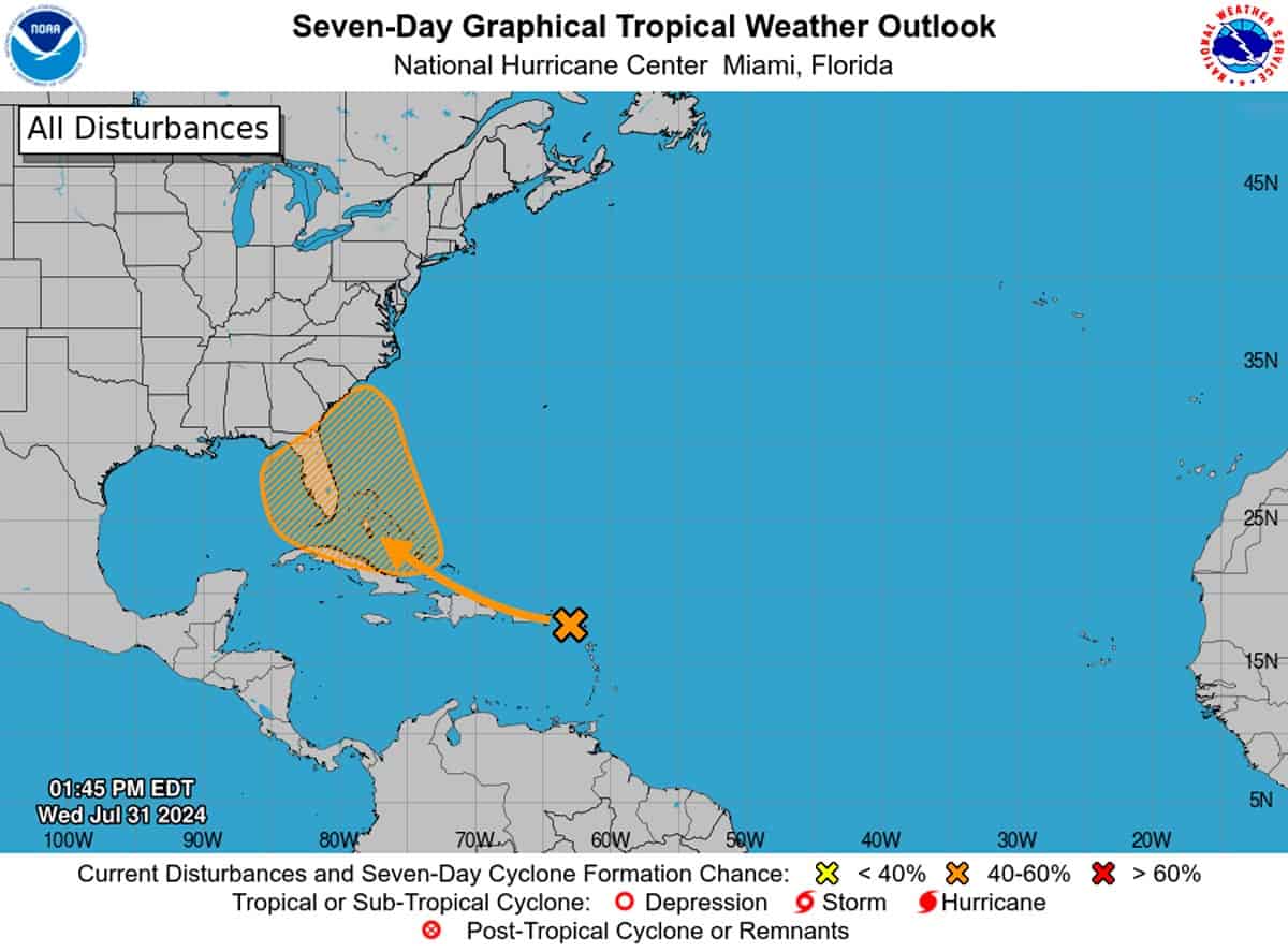 Estados Unidos Cuba y Bahamas en Riesgo por Posible Depresión Tropical