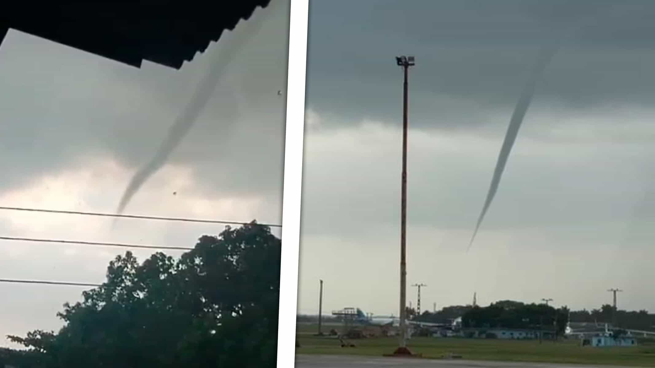 Tornado Sorprende en el Aeropuerto de La Habana: Granizos Truenos y Alerta Ciudadana