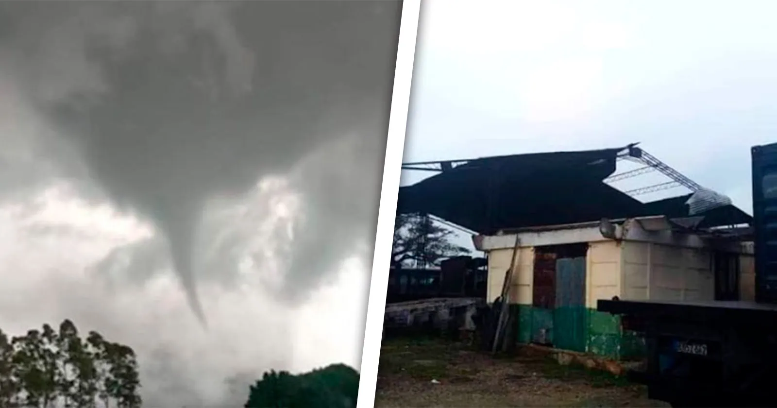Tornado en Central Provincia Cubana Deja Daños Materiales