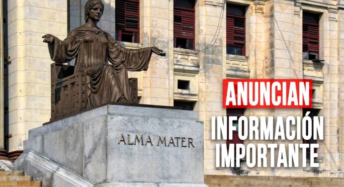 Universidad de La Habana Anuncia Información Importante Sobre Inicio del Curso
