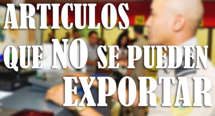 Listado de Artículos que NO se Pueden Exportar