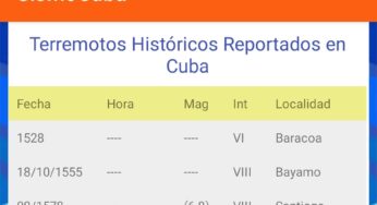 SismoCuba: Aplicación para Reportar Sismos en Cuba