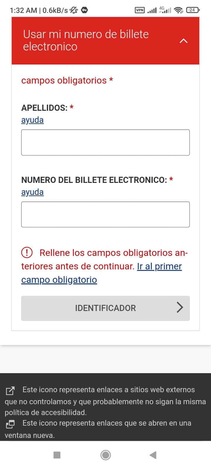 autochequeo web numero de billete electronico