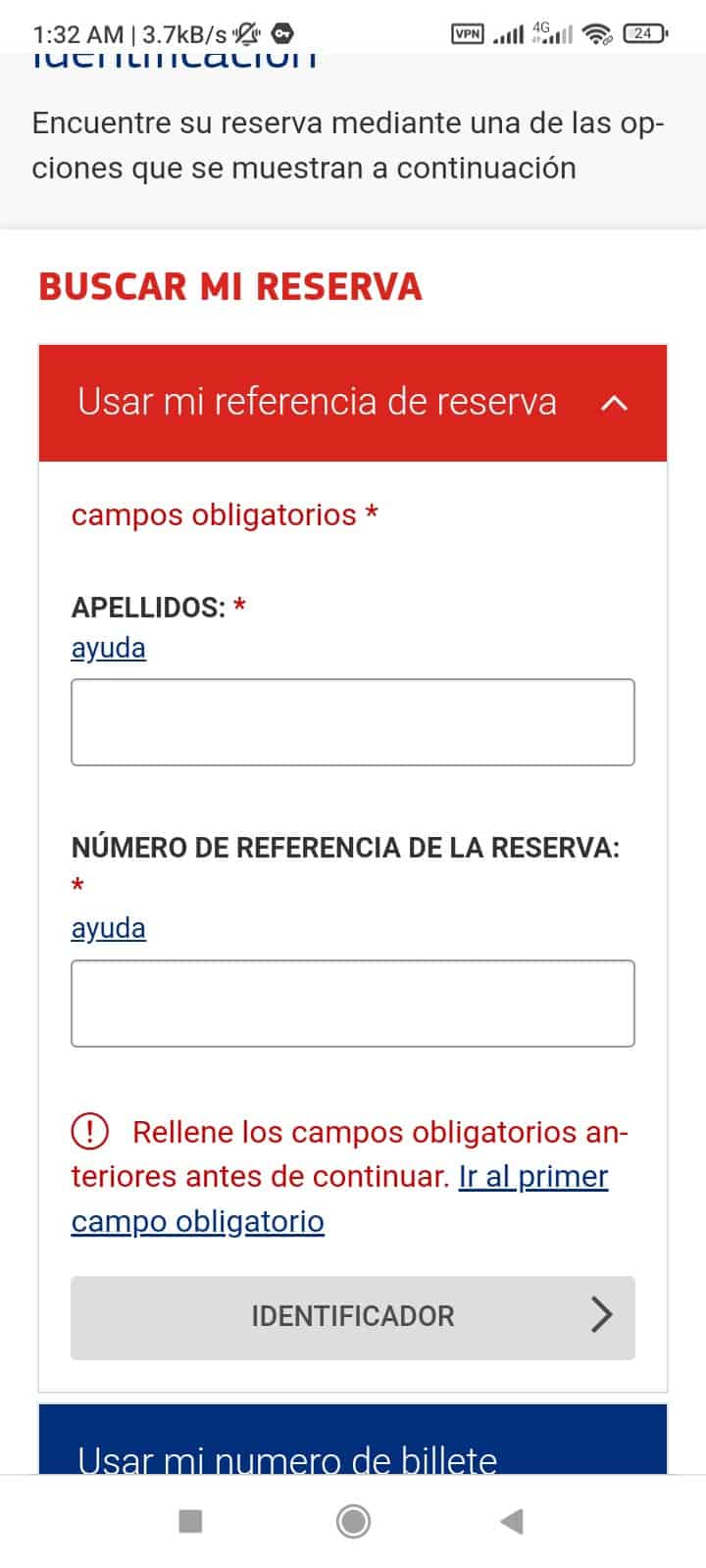 autochequeo web referencia de reserva