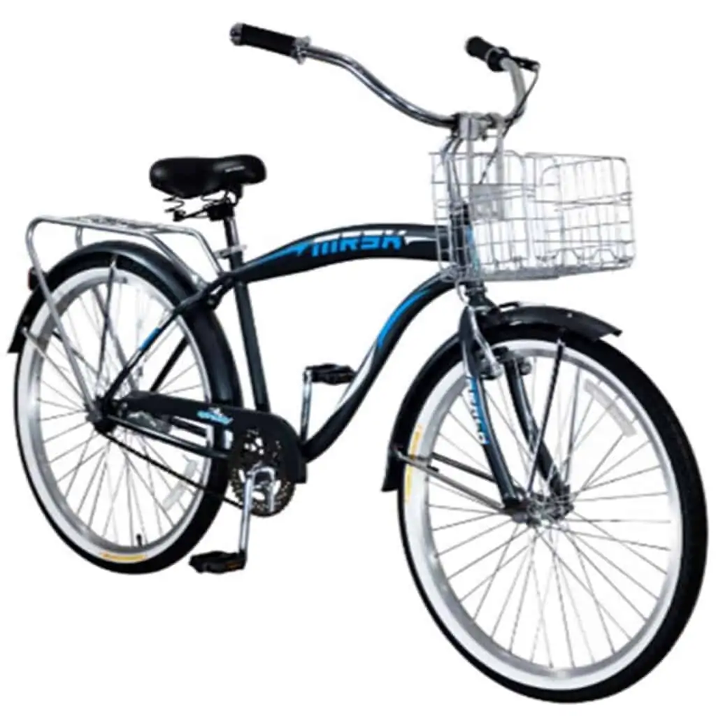 bicicleta pedal de hombre con canasta