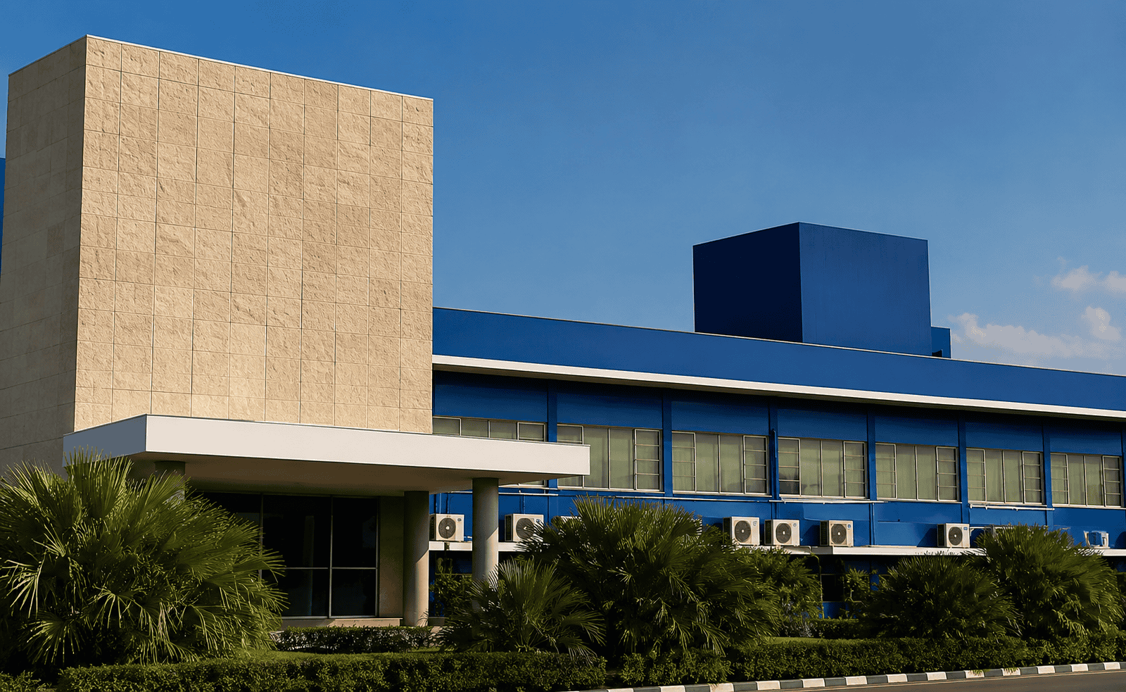 Edificio administrativo de una empresa estatal en Cuba sin logotipos visibles, utilizado como imagen ilustrativa sobre el sector público cubano.