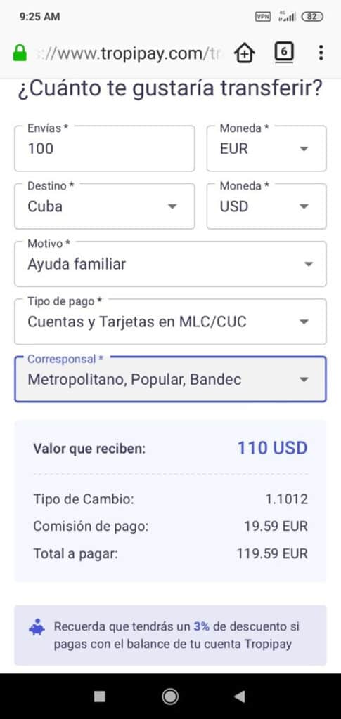 Enviar Dinero A Cuba Desde Usa