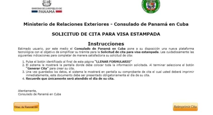 Renovación de Visado para PANAMA