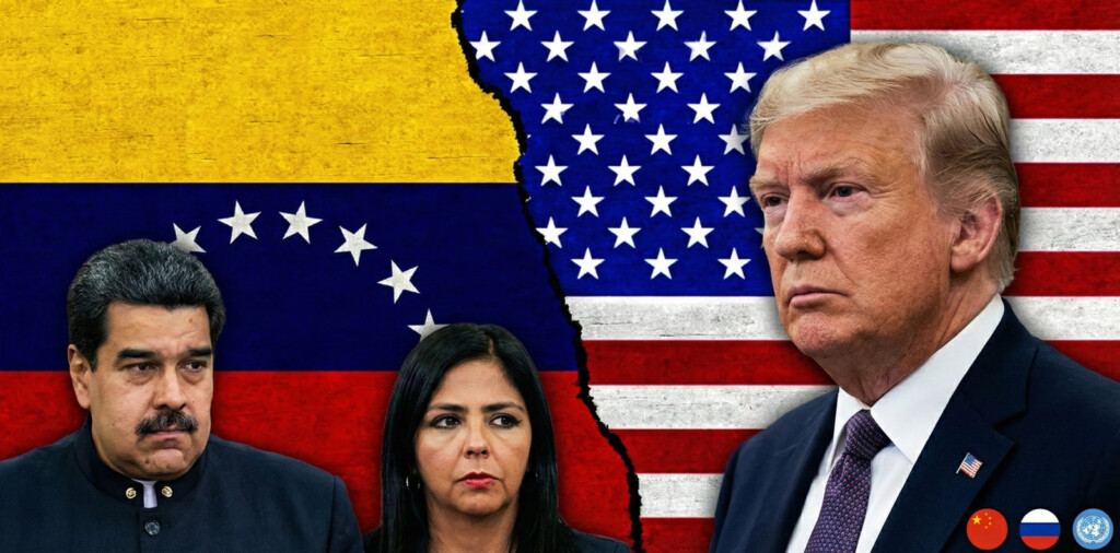 Crisis Venezuela Estados Unidos enero 2026 Trump Maduro Delcy Rodríguez banderas