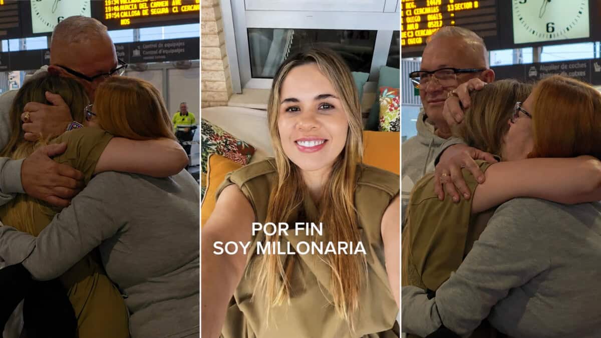 Dailis Ferrer abraza a sus padres y abuelos tras seis años de separación
