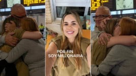 Dailis Ferrer abraza a sus padres y abuelos tras seis años de separación