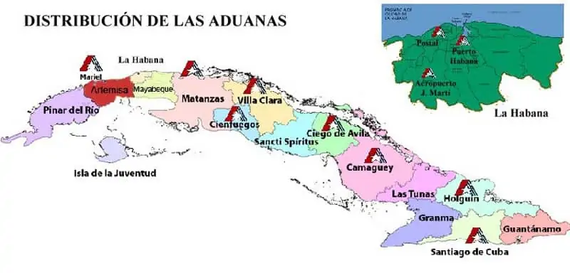 distribución aduanas cuba