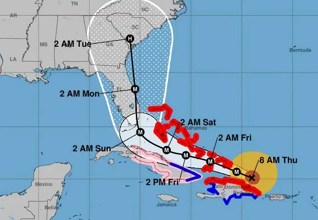 Nota informativa No. 2 del Estado Mayor la Defensa Civil de Cuba ante la amenaza del Huracán Irma