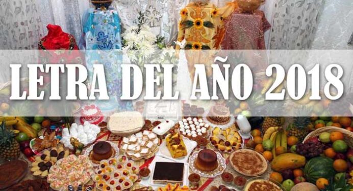Letra del año 2018 para cuba por la Asociación Yoruba