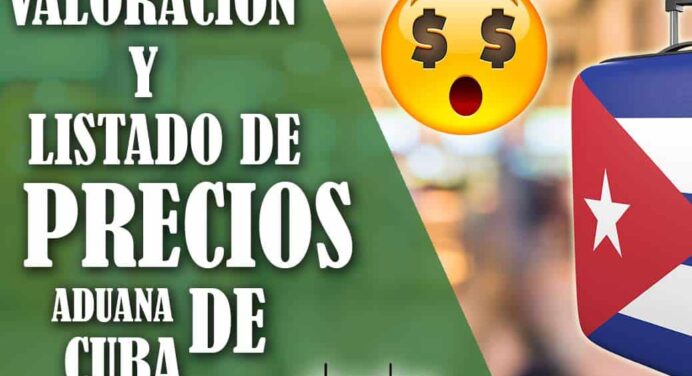 TODO sobre Listado de Precios de la ADUANA de CUBA y +
