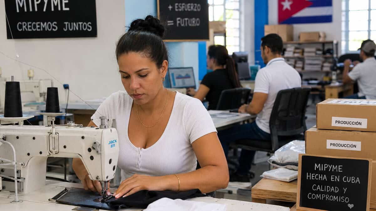 Pequeño negocio privado (mipyme) en Cuba en plena actividad, en el contexto de las nuevas medidas económicas