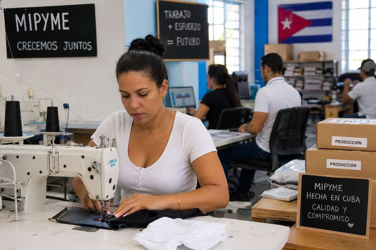 Pequeño negocio privado (mipyme) en Cuba en plena actividad, en el contexto de las nuevas medidas económicas