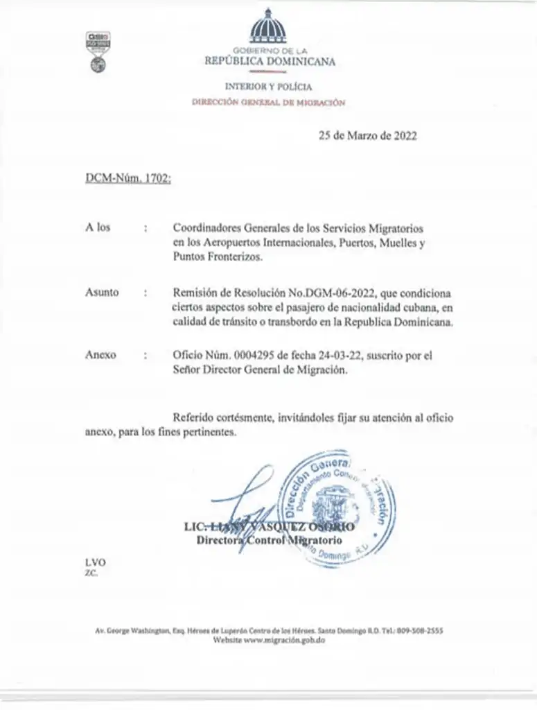 resolucion DGM 06 2022 republica dominicana