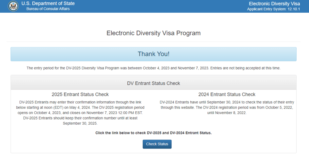 resultados loteria de visas dv-2025 entrar al sitio