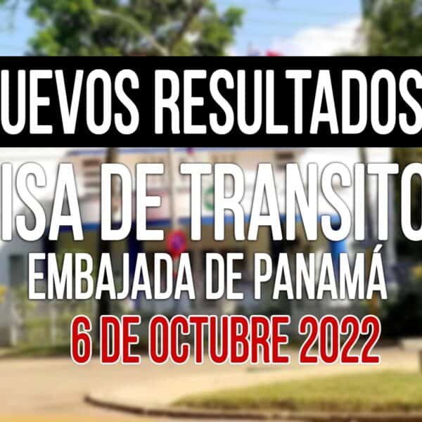 resultados visa de transito a panama cubanos 6 octubre