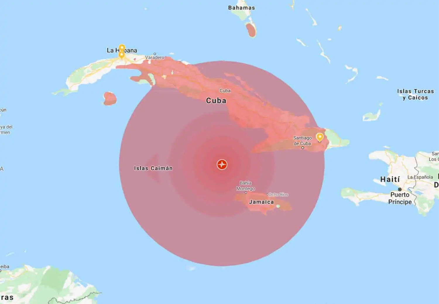 sismo 7.7 entre cuba y jamaica