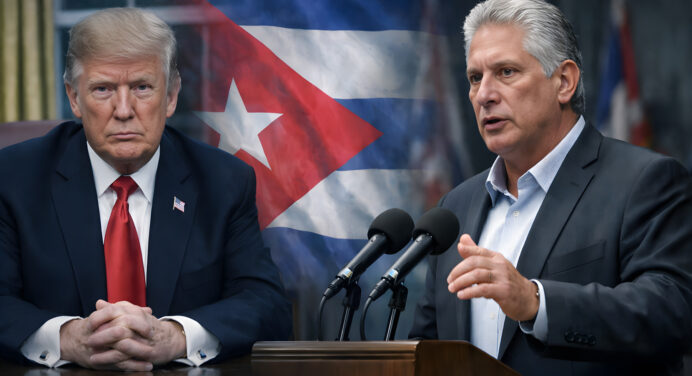 Trump exige salida de Díaz-Canel para negociar